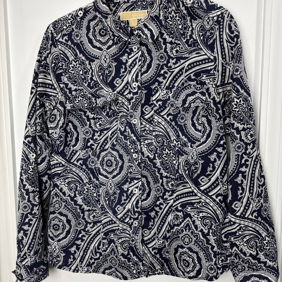 Michael Kors Other - Michael Kors Blue and White Casual Button Down Shirt